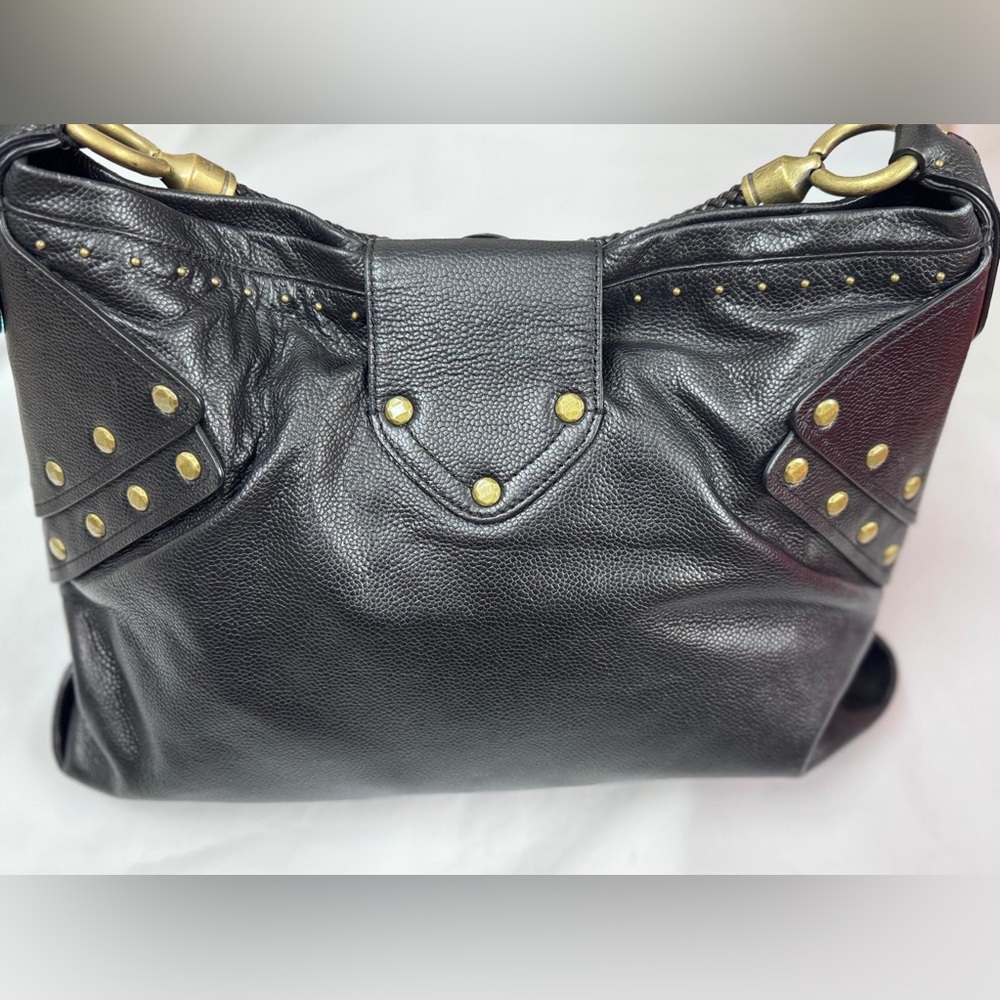 Cole Haan Black Leather Designer Tote Bag - Picture 6 of 9